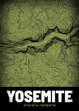 Yosemite Valley Topo Map