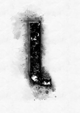 l small letter watercolor