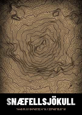 Snaefellsjokull Topo Map