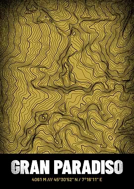 Gran Paradiso Topo Map