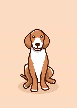 cute dog pet illustration