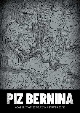 Piz Bernina Topo Map