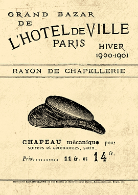 CHAPEAU CLAQUE 1900