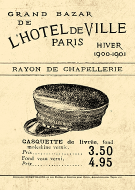 CASQUETTE de LIVREE 1900