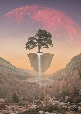 floating tree island