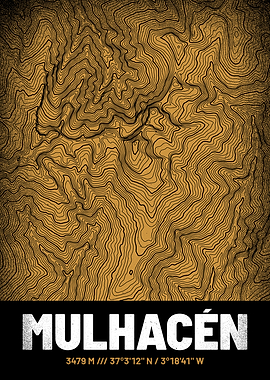 Mulhacen Topographic Map