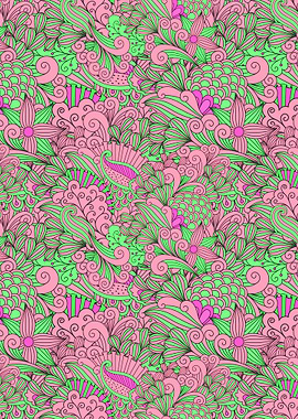 Abstract Hippy Flowers 14