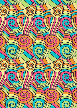 Abstract Hippy Flowers 04