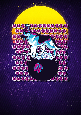 German Shepherd Retro