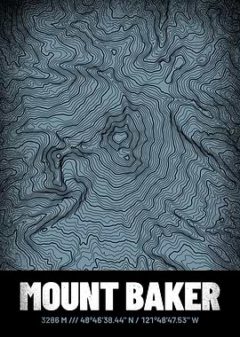 Mount Baker Topo Map