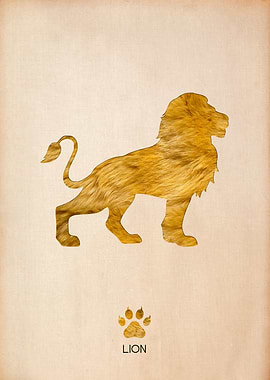 Lion Silhouette Texture