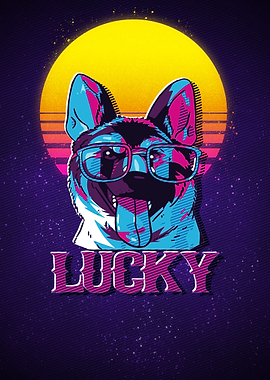 German Shepherd Retro