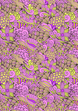 Abstract Hippy Flowers 07