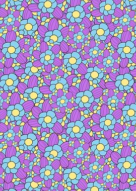 Abstract Hippy Flowers 06