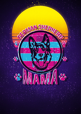 German Shepherd Retro