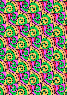 Abstract Hippy Flowers 12