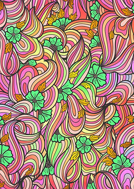 Abstract Hippy Flowers 16