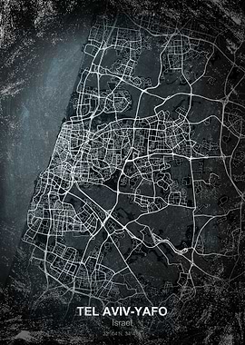 tel aviv yafo chalk map