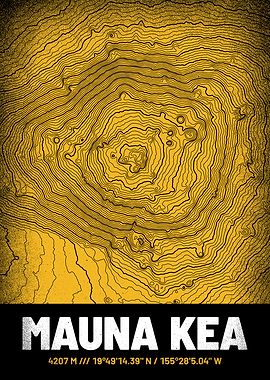 Mauna Kea Topographic Map