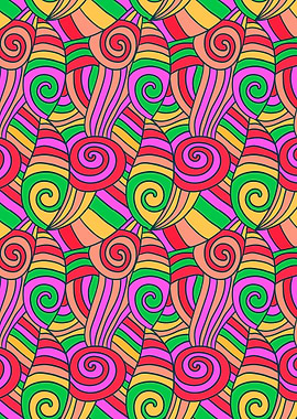 Abstract Hippy Flowers 11