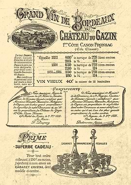 VIN de BORDEAUX 1888