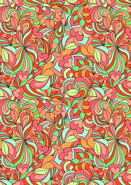 Abstract Hippy Flowers 09