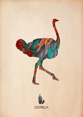 Ostrich Silhouette Texture