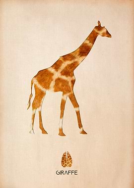 Giraffe Silhouette Texture