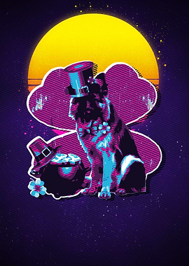 German Shepherd Retro