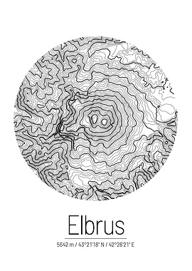 Mount Elbrus Topo Map