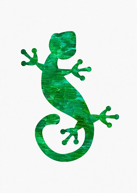 Lizard Painting Silhouette
