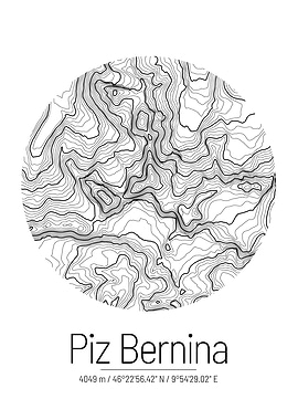 Piz Bernina Topo Map