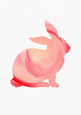 Rabbit Painting Silhouette