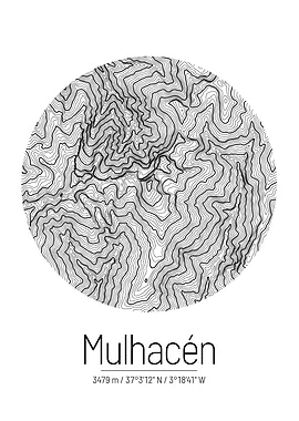 Mulhacen Topographic Map