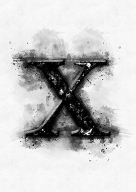 x small letter watercolor