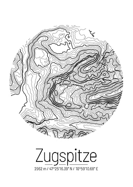 Zugspitze Topographic Map