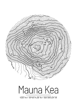 Mauna Kea Topographic Map