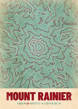 Mount Rainier Topo Map