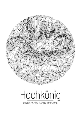 Hochkoenig Topographic Map