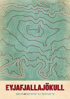 Eyjafjallajokull Topo Map