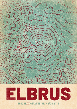 Mount Elbrus Topo Map