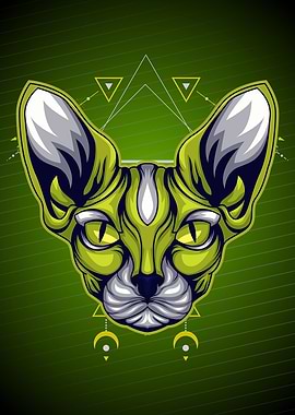 Sphynx cat vintage