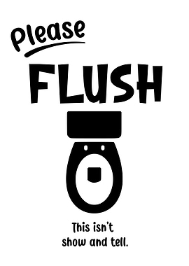 Funny Bathroom Flush White