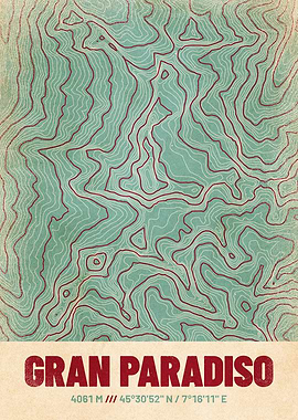 Gran Paradiso Topo Map