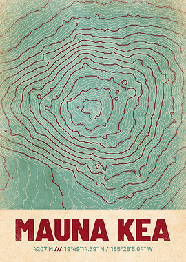 Mauna Kea Topographic Map