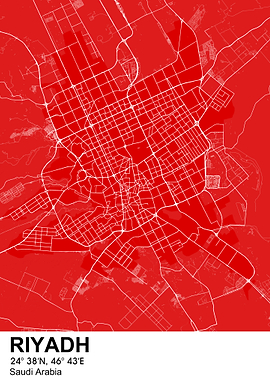 riyadh color city map