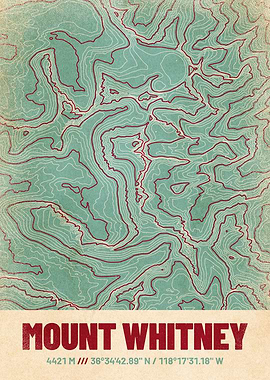 Mount Whitney Topo Map