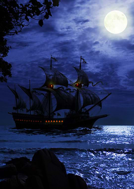Sail under the Moon Light