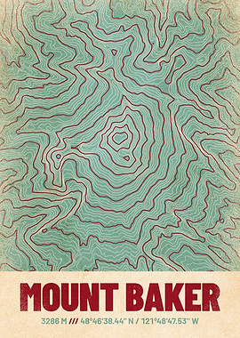 Mount Baker Topo Map
