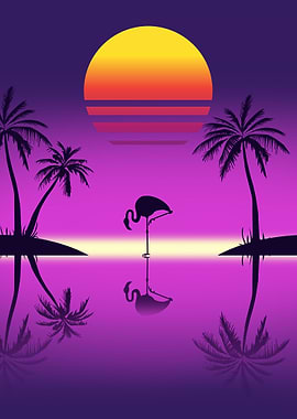 Retro Synthwave Sunset